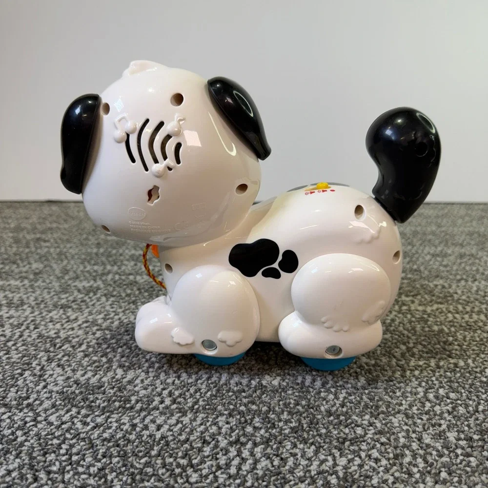 Vtech Pull and Sing Puppy Toddler Learning Toy Music Numbers White Black  253